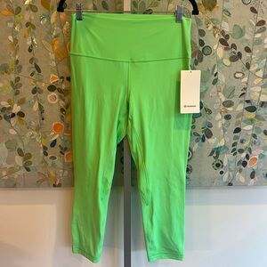 NWT‎ Lululemon Aligh HR Crop 23” Women’s Size 12 Pistachio Green Activewear
